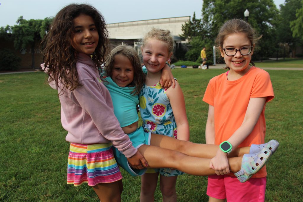 young girls enjoying themselves at a local summer day camp in PA