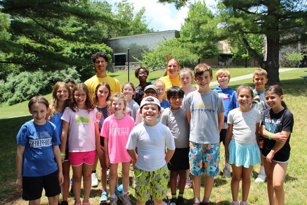 Future Stars campers standing together outside